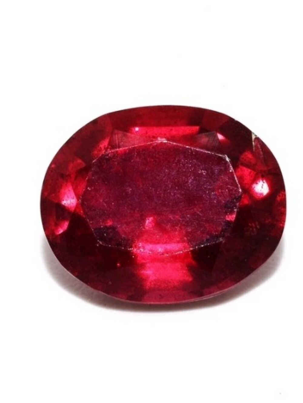 $395 3.75CT Loose Lab Grown Ruby, Oval Cut 11.08x8.97MM